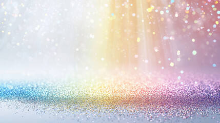 vibrant, sparkling background with colorful glitter and soft light creates festive atmosphere, perfect for celebrations and joyful events