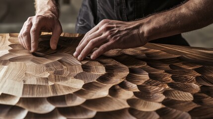 Precise Hand Movements for Shaping Wood in Close-Up View Captured with Gigapixel Clarity