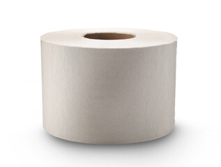 Toilet paper isolated on white