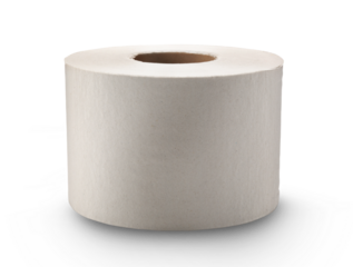 Toilet paper isolated on white