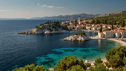 Fototapeta premium Croatia's Dalmatian coast in summer.