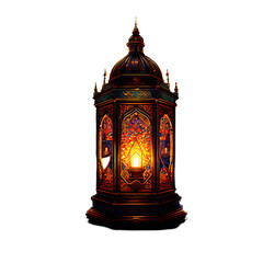Ornate Ramadan Lantern, Illuminated