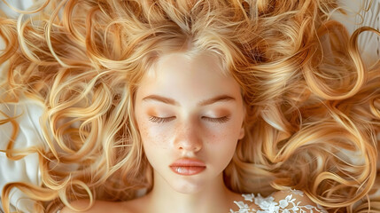 Fototapeta premium Beautiful women blond hair