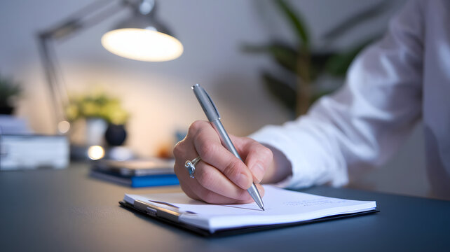 Psychologist taking notes during a counseling session, capturing insights and strategies to support mental health and personal growth.