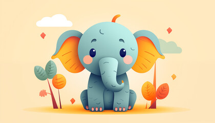 elephant with a balloon generative AI