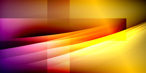 Expressive poster with shadow lines. Features technology, minimalist, and business themes, bright vibrant color schemes