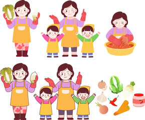 K-food, kimchi, kimchi making, traditional food, housewives, sharing, volunteering, winter, stored food, fermented food, neighborhood,