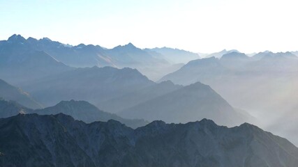 Fototapeta premium mountain ridges of high mountains