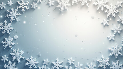 Elegant Snowflake Background for Winter and Christmas Designs &ndash; High-Quality Festive Holiday Theme
