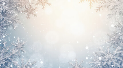 Elegant Snowflake Background for Winter and Christmas Designs &ndash; High-Quality Festive Holiday Theme