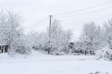 Ukrainian village before Christmas