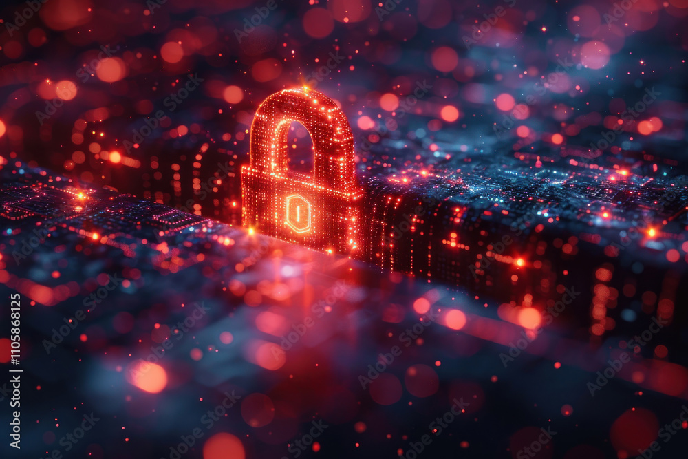 Poster image symbolizes cybersecurity, representing the visualization of data and network technologies.