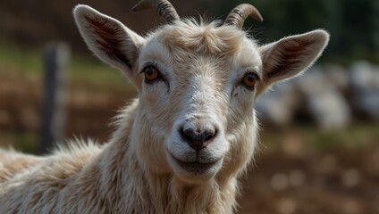 Fototapeta premium Curious goat.