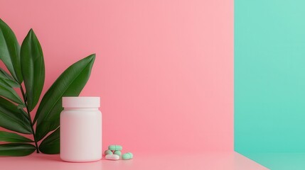 Hormonal therapy consultation interface, sleek layout, 3D illustration