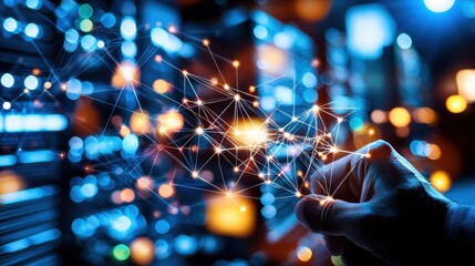 Hand Connecting Digital Nodes in a Data Server Environment