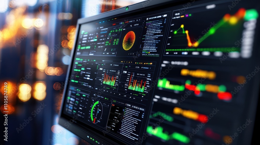 Poster Data Visualization Dashboard with Analytics and Stock Market Metrics