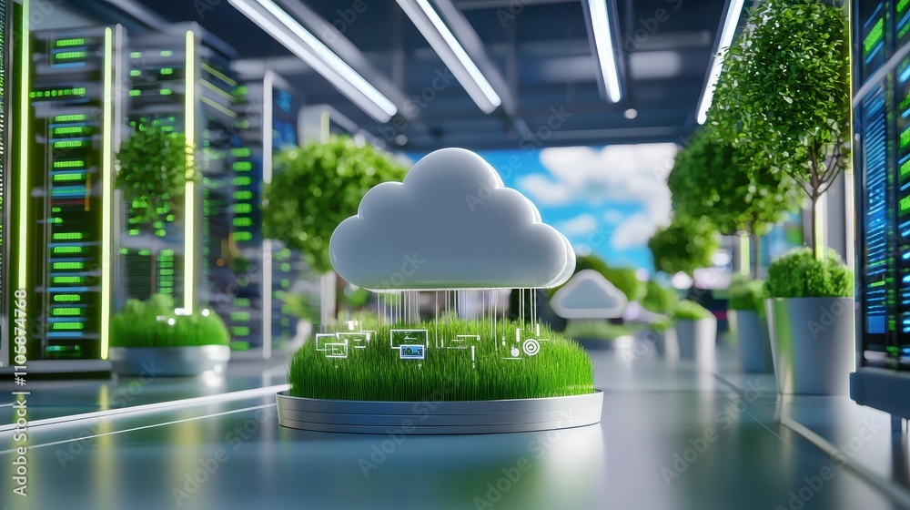 Poster Modern Data Center with Cloud Computing and Green Environment