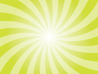 Green sunburst background. Pear green radial retro glowing rays banner. Abstract retro whirlwind starburst vector abstract background. Twisted radial illustration.