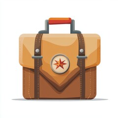 Vintage Travel Bag Illustration