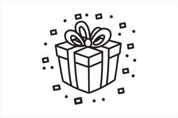 Gift icon.gift icon silhouette vector .present illustration