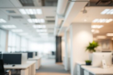 Abstract blurred office room Background. blurry working space. use for background in business concept.