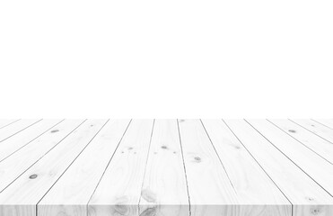 white wooden floor on white background.