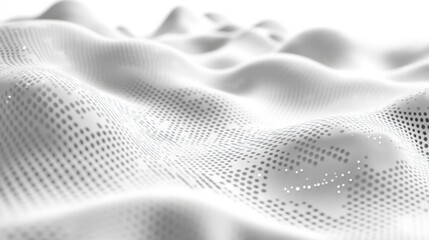 Abstract White and Gray Geometric Wave Pattern Design.  Modern, Digital Art Background
