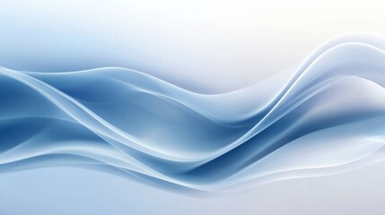 Obraz premium Abstract Smoke Waves in Soft Blue Tones for Creative Backgrounds