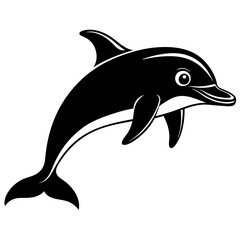 Dolphin on White Background Vector