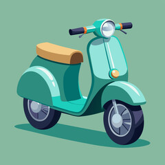 3D Cartoon Scooter Vector Illustration