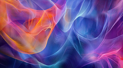 Obraz premium Abstract graphics blend with holographic designs to signify technological advancement.