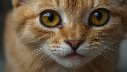 Cute kitten close-up with big eyes.