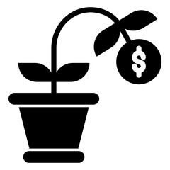 Recession icon fill black