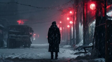 Romantic Silhouette of Couple Under Moonlit Sky Vector Illustration