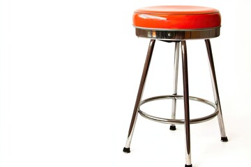 1950s Period Furniture Retro Formica Bar Stool Isolated on White