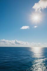 Obraz premium Landscape of a sunset over the ocean