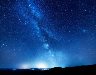 stars background a blue starry sky at dark night