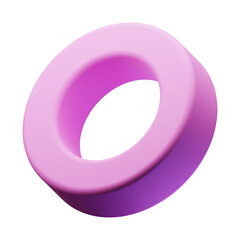 3d pink circle