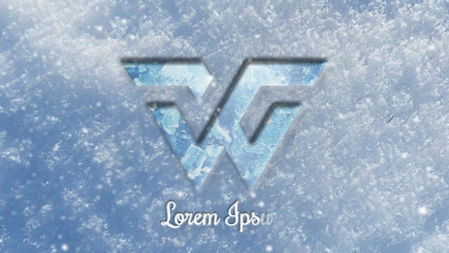 Frozen Ice and Snow Winter Logo Reveal 70 1:1 16:9 9:16