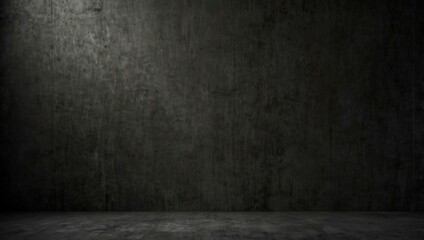 Fototapeta premium Dark gray concrete wall with textured background.