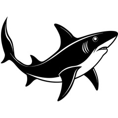 Vector Illustration of Hammerhead Shark on White Background