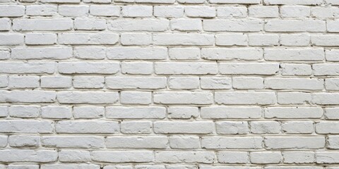 Fototapeta premium A close-up view of an off-white painted brick wall texture