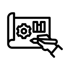 7 prototype line icon illustration vector graphic