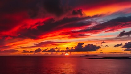 Obraz premium Sunset skyscape nature composition. Natural background