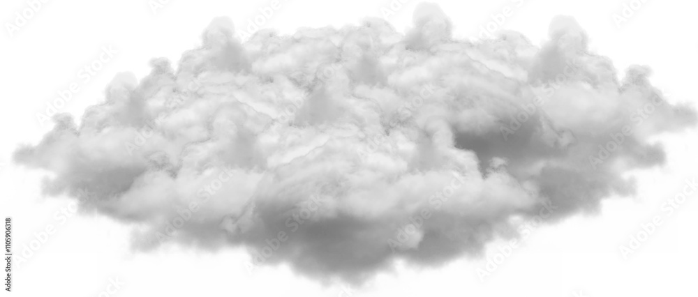 Wall mural transparent clouds background - soft, ethereal sky overlay for design and editing, transparent cloud