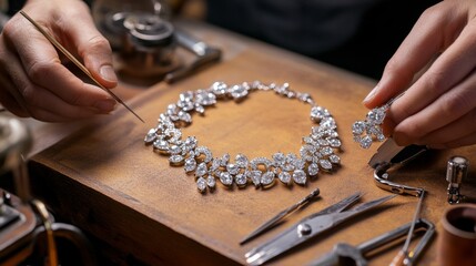 Handcrafted Custom Jewelry Creation in Artisan Workshop Setting