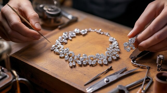 Handcrafted Custom Jewelry Creation in Artisan Workshop Setting