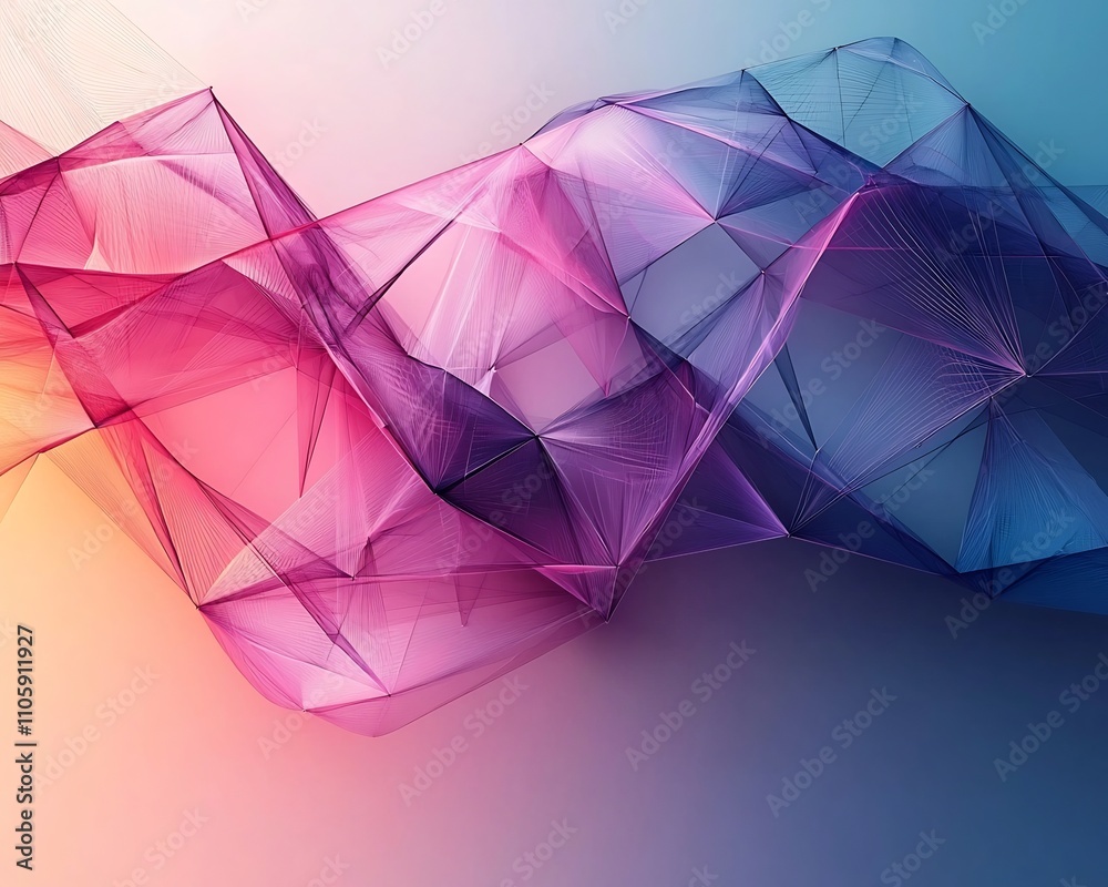 Poster minimalist geometric abstract background with layered intersecting lines and gradient