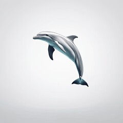 Fototapeta premium Graceful Dolphin Swimming in the Ocean, Captivating Marine Life Illustration, Perfect for Nature and Wildlife Themes, Inspiring Underwater Adventures and Conservation Awareness