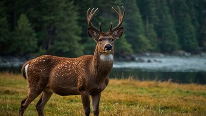 Obraz premium Deer on Vancouver Island.